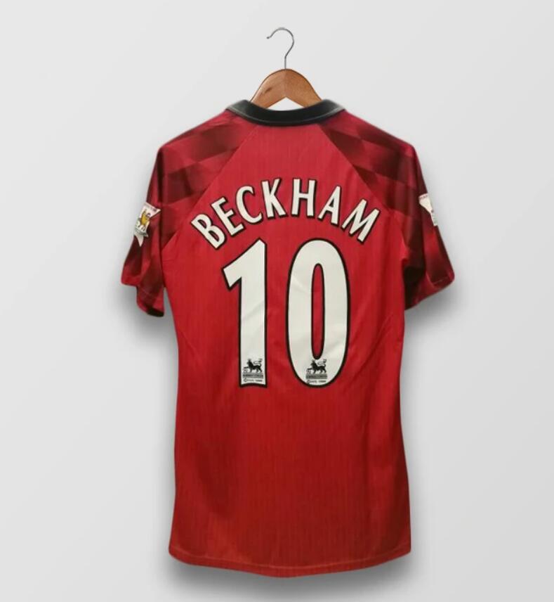 96-98 Manchester United Retro Home Kit Soccer Jersey BECKHAM #10